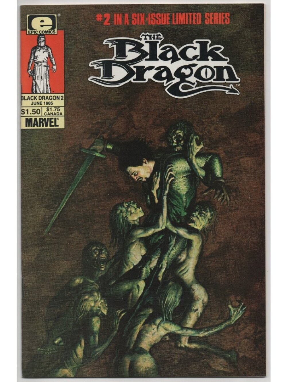 Black Dragon 2 Epic Comics 1985 VF 8.0 Claremont Bolton Limited Series